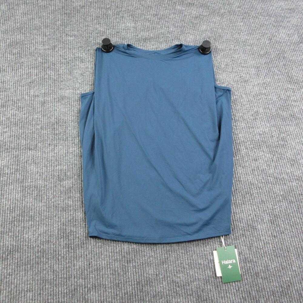 Halara Tank Womens M Blue Basic Moisture Wicking Stretch Quick Dry NWT